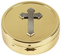 Porta Viatico Relicario Pixide Eucaristica con Cruz - Pyx